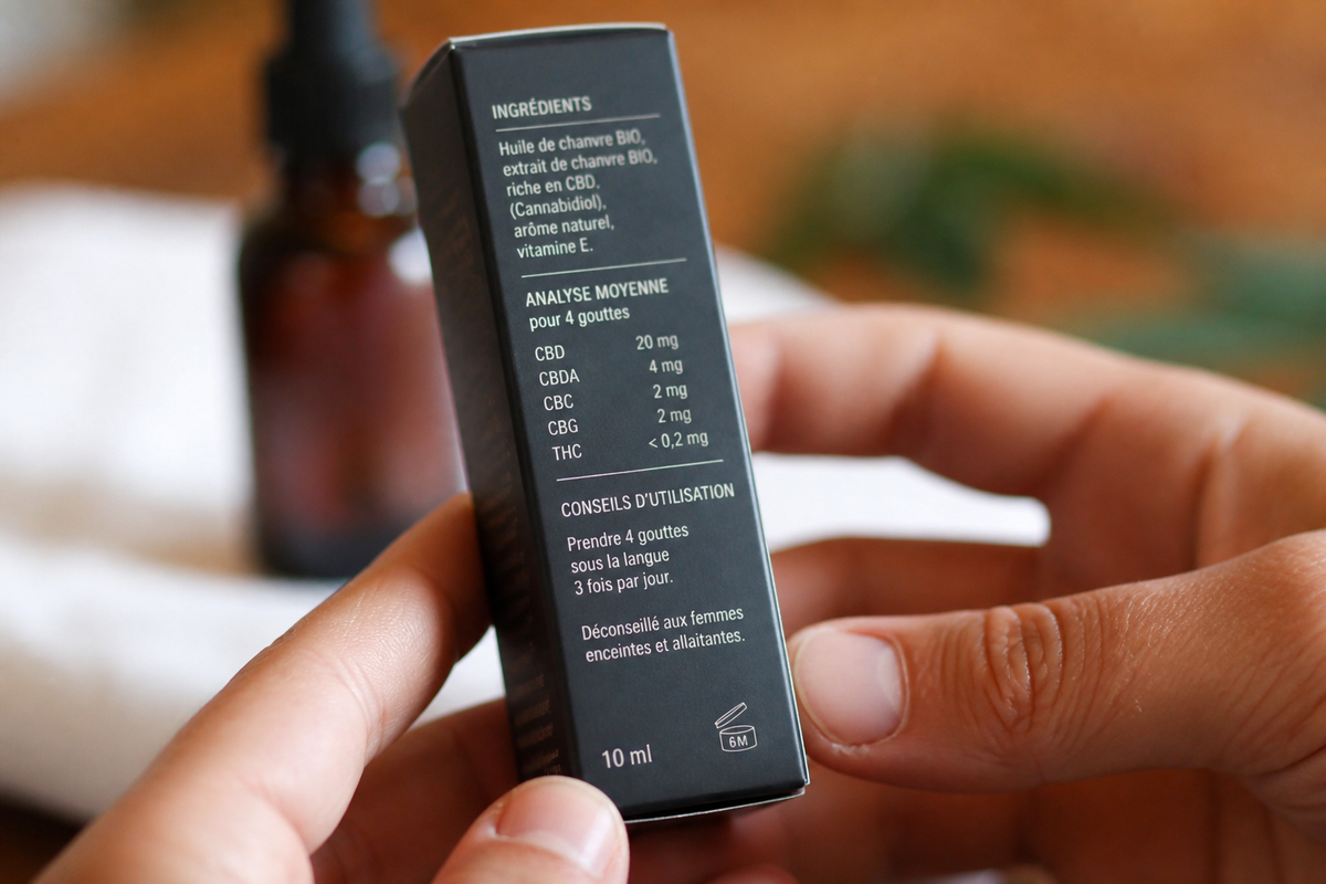 Comment lire l'étiquette d'un produit CBD