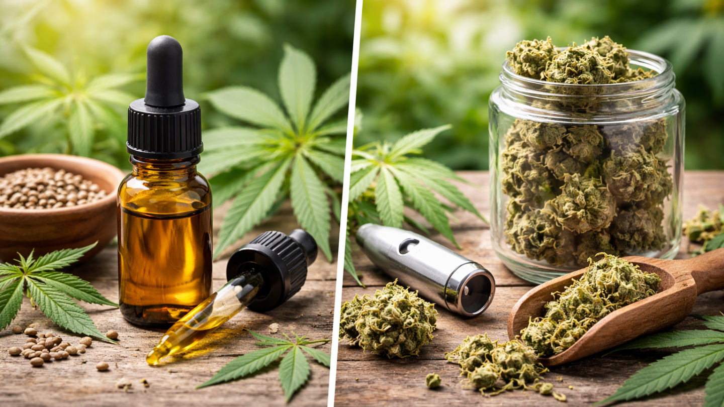 Huile CBD vs fleurs : quelle est l’efficacité réelle ?