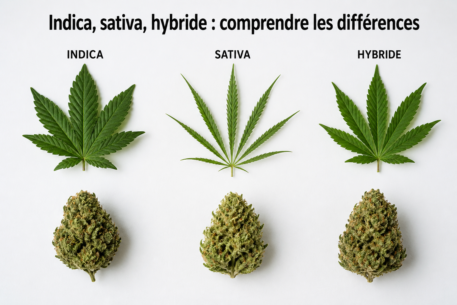 Indica, sativa, hybride : comprendre les différences