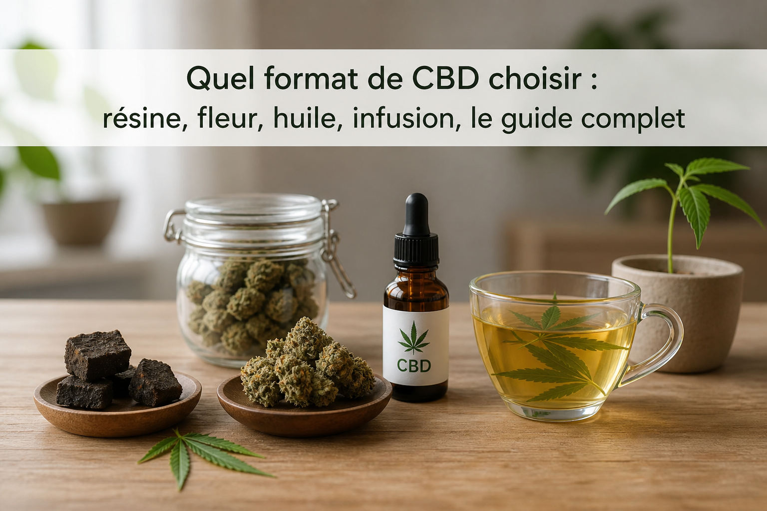 Quel format de CBD choisir : résine, fleur, huile, infusion, le guide complet