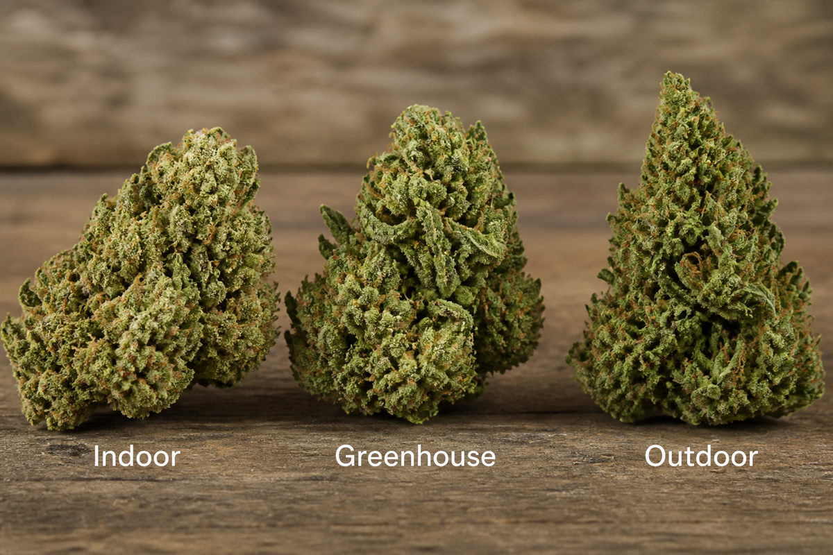 Fleur CBD : indoor, outdoor, greenhouse expliqués