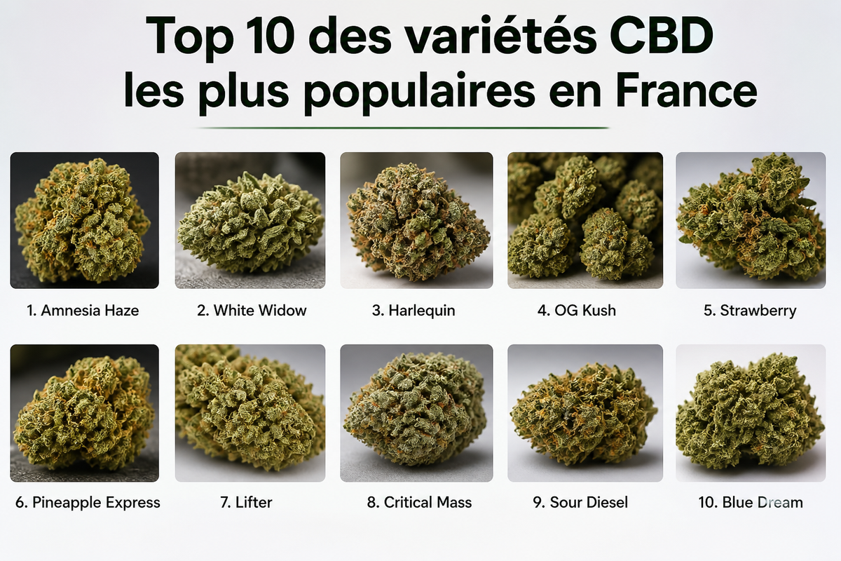 Top 10 des variétés CBD les plus populaires en France