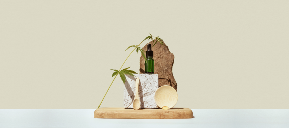 Divers produits aux chanvres sur une planches