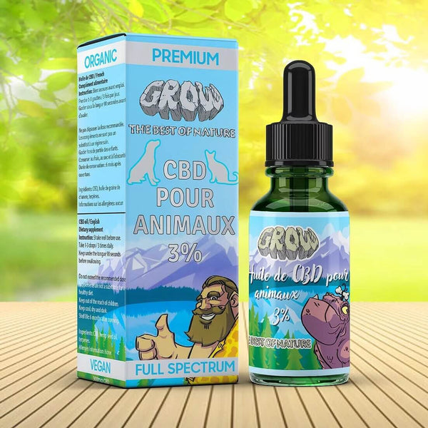 HUILE DE CBD POUR ANIMAUX 3% Premium - My-Chanvre86