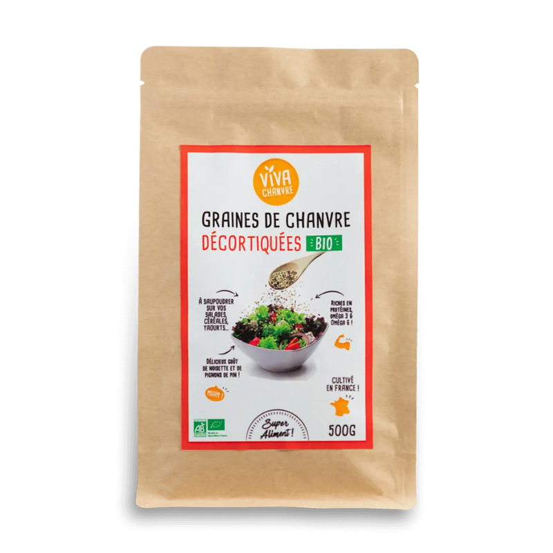 Graines de chanvre décortiquées